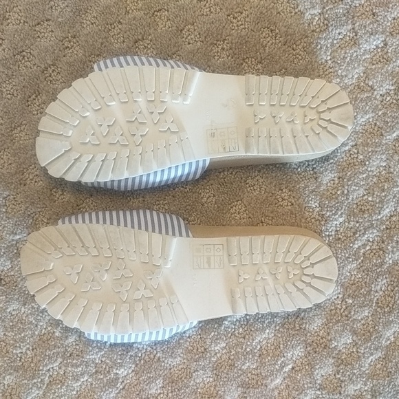 Jack Rogers white and blue striped knotted Phoebe slides - Picture 3 of 7